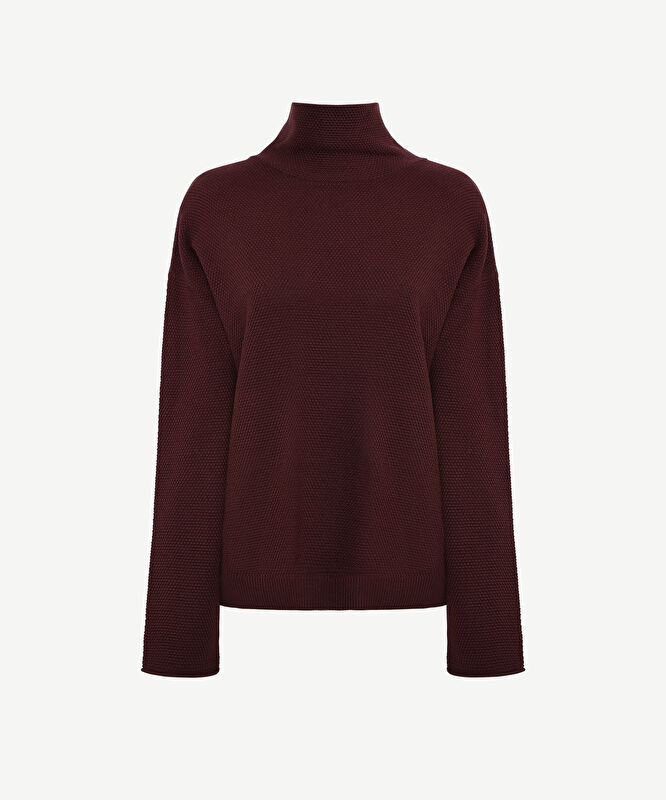 Geniş Balıkçı Yaka Uzun Kol Kazak