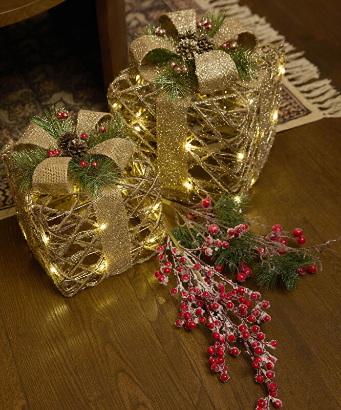 Işıklı Yılbaşı Süsü(25x25x25 cm)