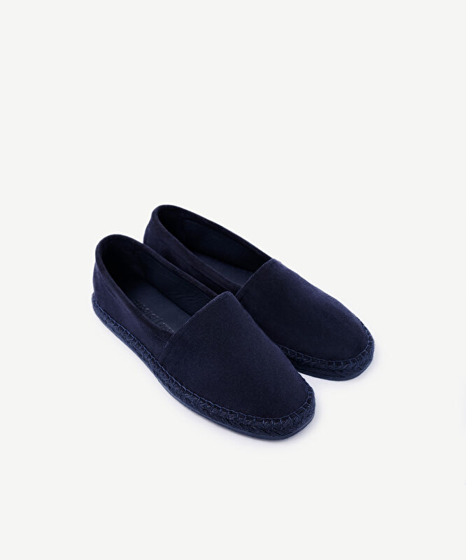 Jüt Tabanlı Deri Espadril