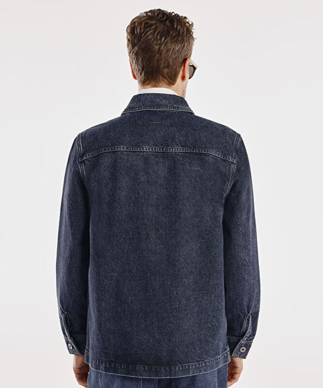 Dikiş Detaylı Denim Ceket