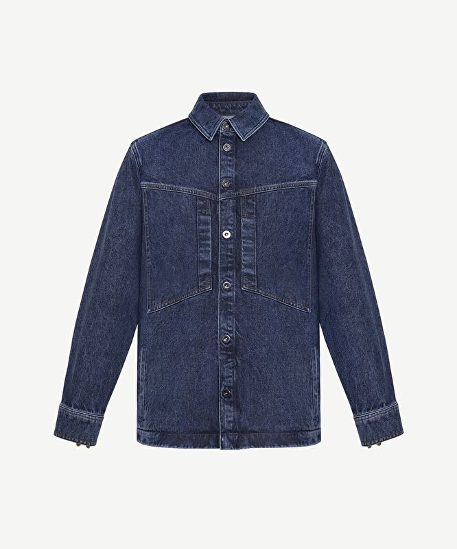 Dikiş Detaylı Denim Ceket