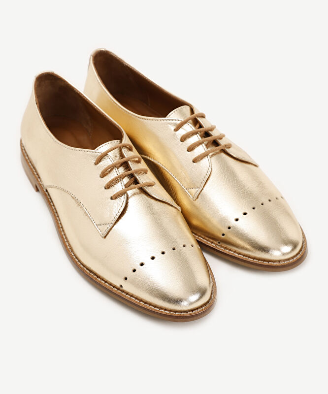 Astarsız Yumuşak Deri Bağcıklı Ayakkabı