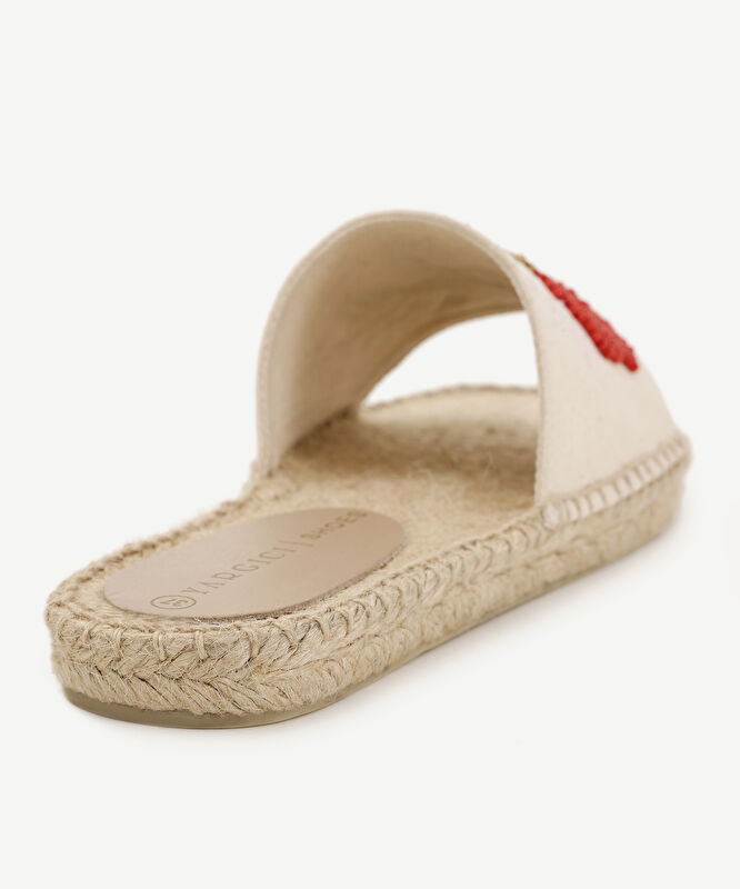 Boncuk İşlemeli Espadril Terlik