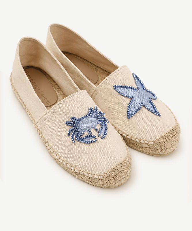 Deniz Yıldızı Desenli Espadril