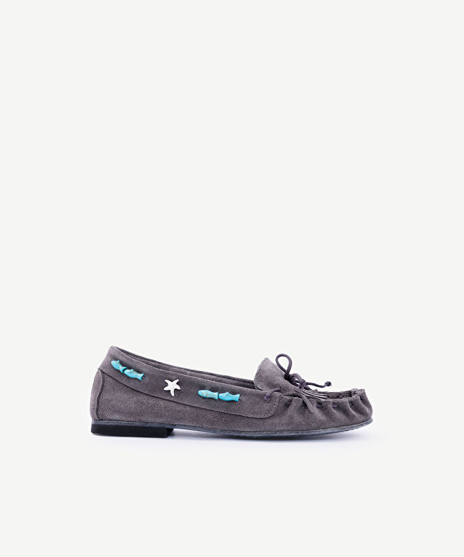 Aksesuar Detaylı Deri Loafer