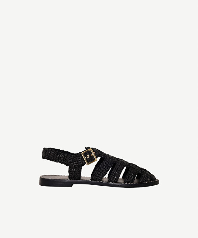 Örgülü Hasır Balıkçı Sandaleti