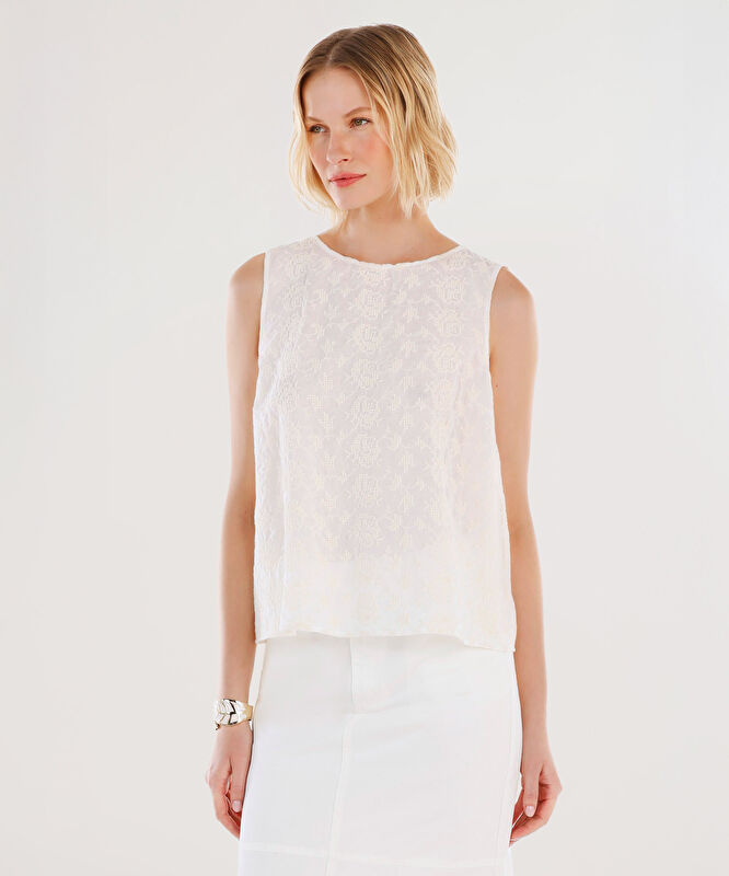 Kolsuz Bisiklet Yaka Bluz