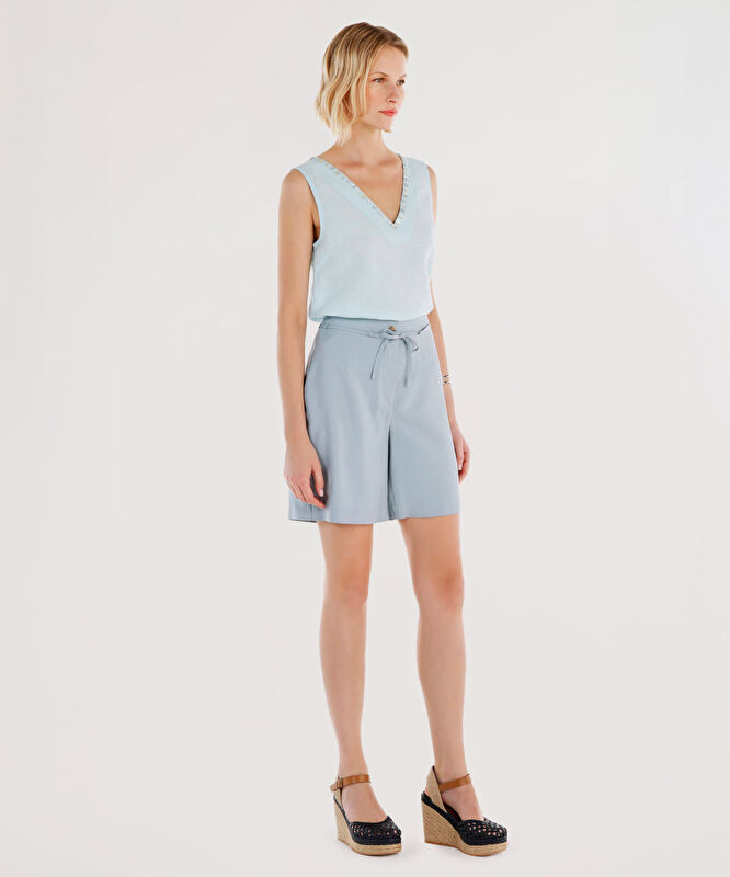 Bağlama Detaylı Şort