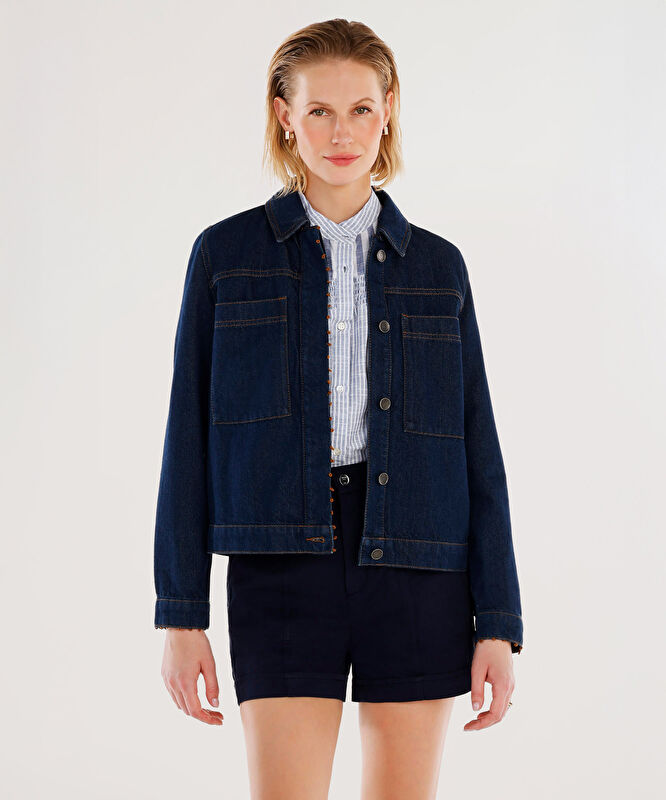 Büyük Cepli Denim Ceket