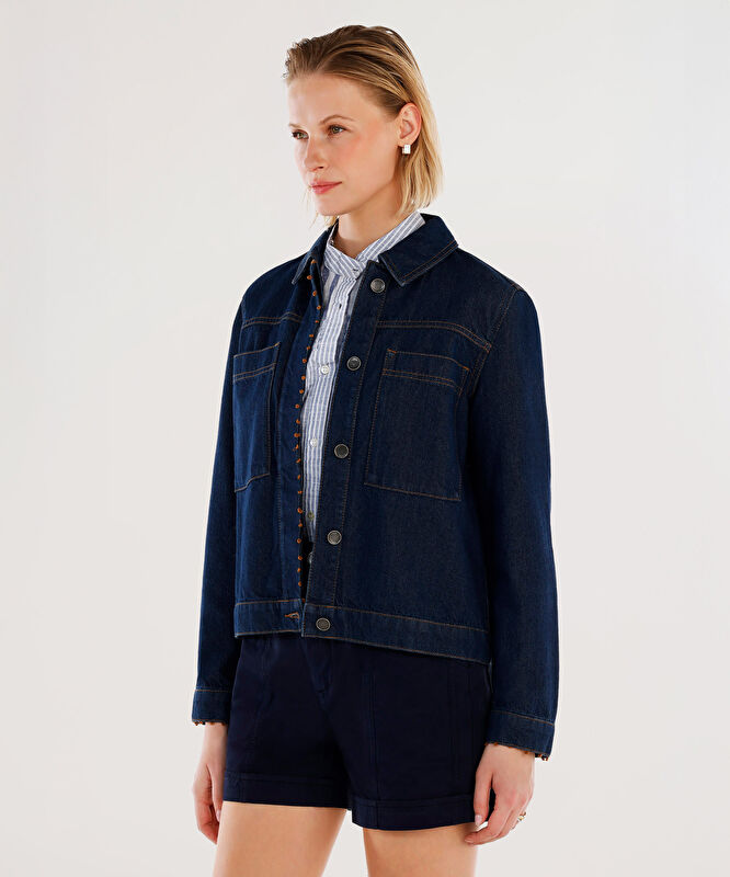 Büyük Cepli Denim Ceket