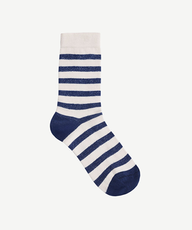 Çizgi Desenli Uzun Çorap