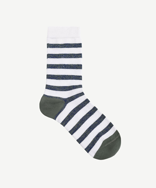 Çizgi Desenli Uzun Çorap