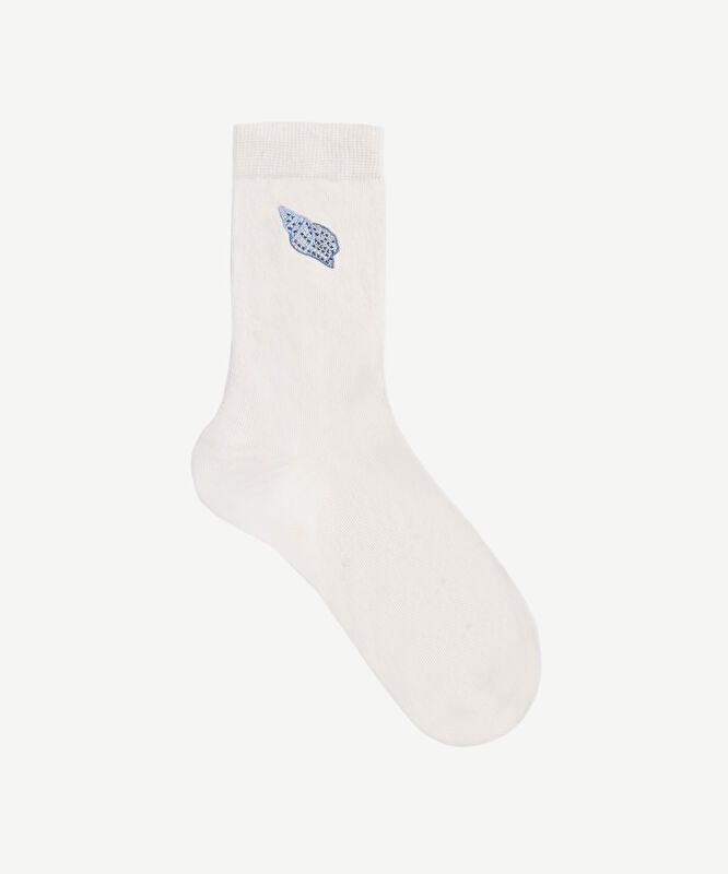 Nakış Detaylı Uzun Çorap