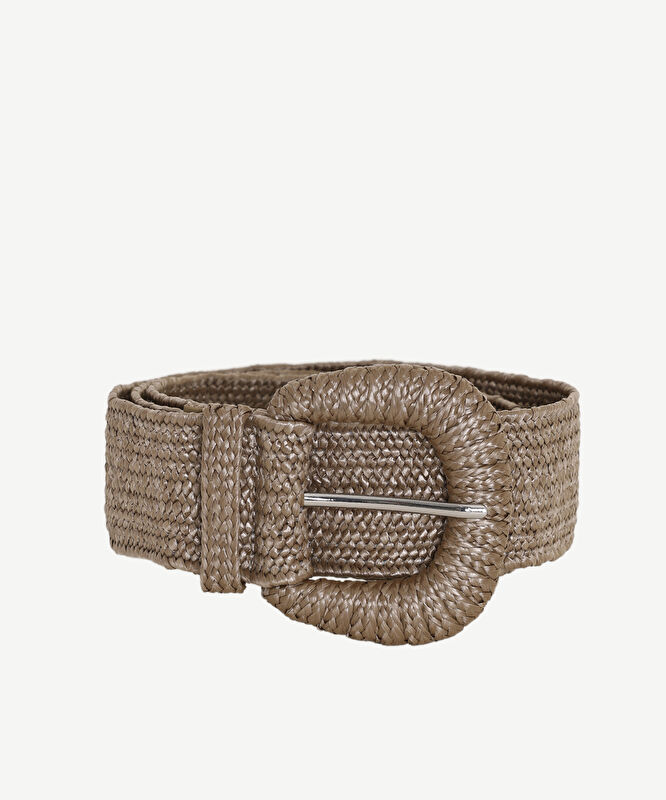 Hasır Sargı Tokalı Elastik Bel Kemeri