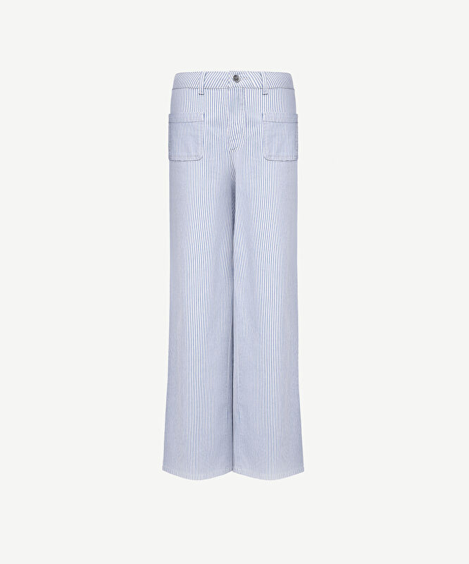 Cepli Normal Bel Düz Fit Denim Pantolon