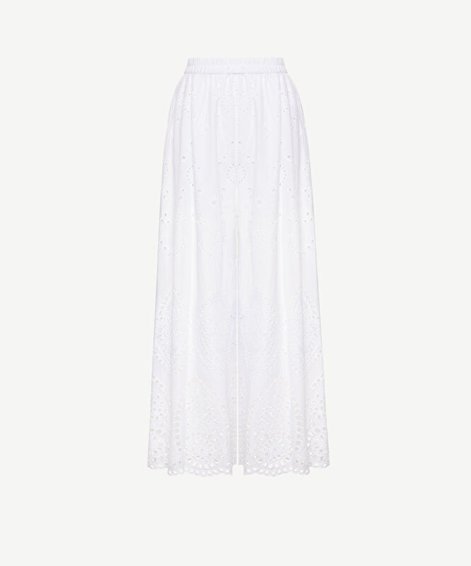 Brode Detayli Uzun Paçalı Pantolon