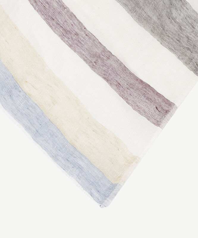 Çizgili Keten Şal