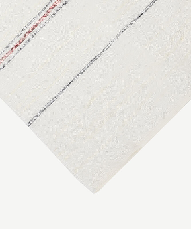 Çizglili Keten Şal