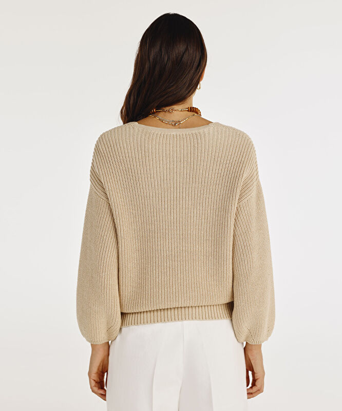 V Yakalı Uzun Kollu Triko