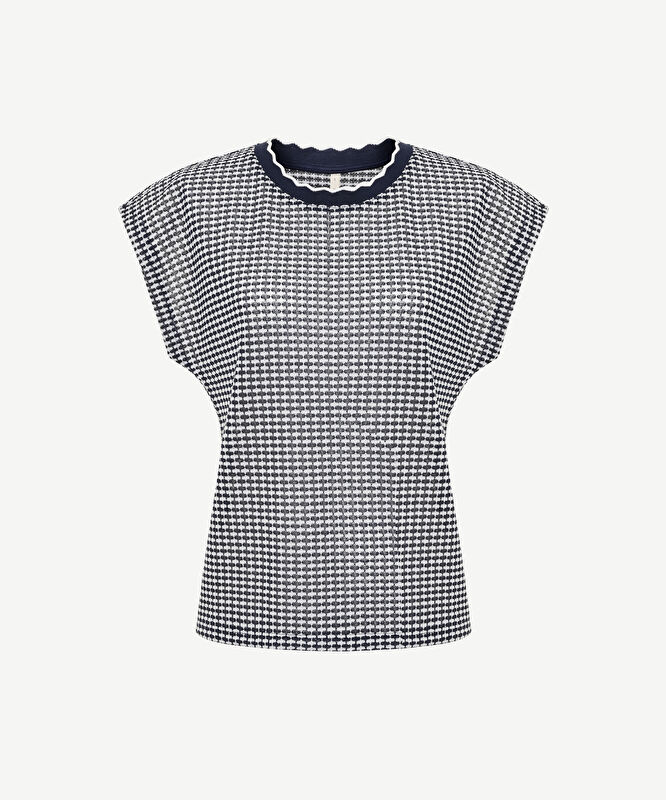 Yaka Ribana Detaylı Kolsuz T-shirt