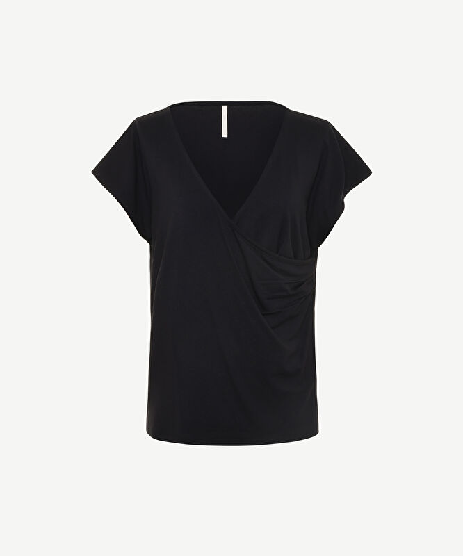 Kruvaze Detaylı Kısa Kollu T-shirt