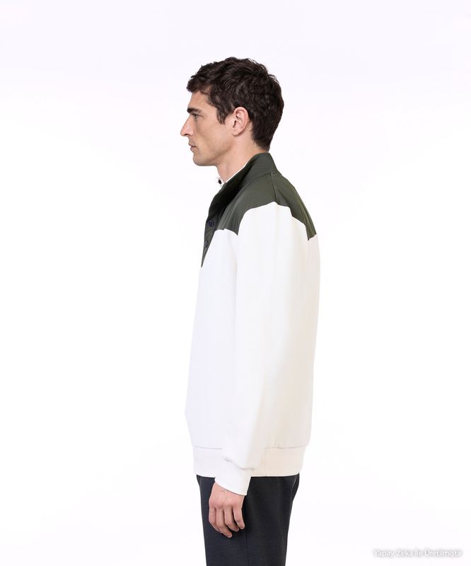 Regular Dik Yaka Uzun Kol Sweatshirt