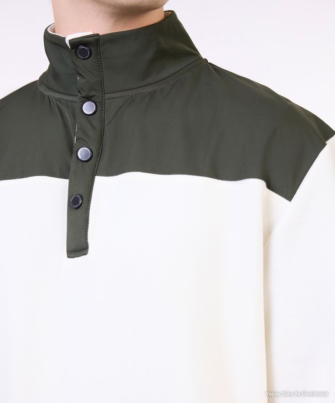 Regular Dik Yaka Uzun Kol Sweatshirt