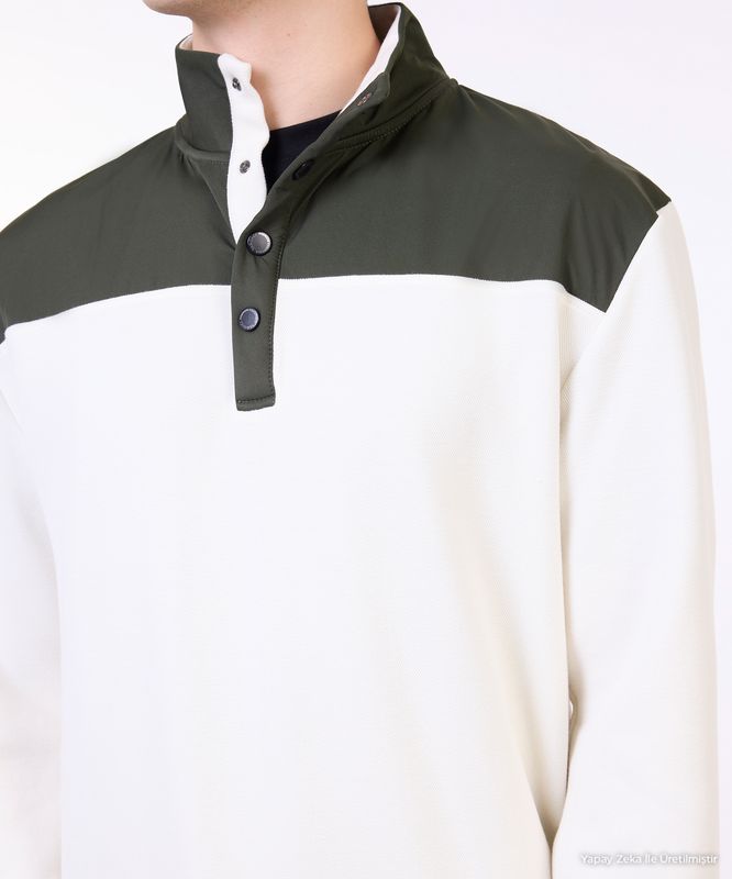 Regular Dik Yaka Uzun Kol Sweatshirt