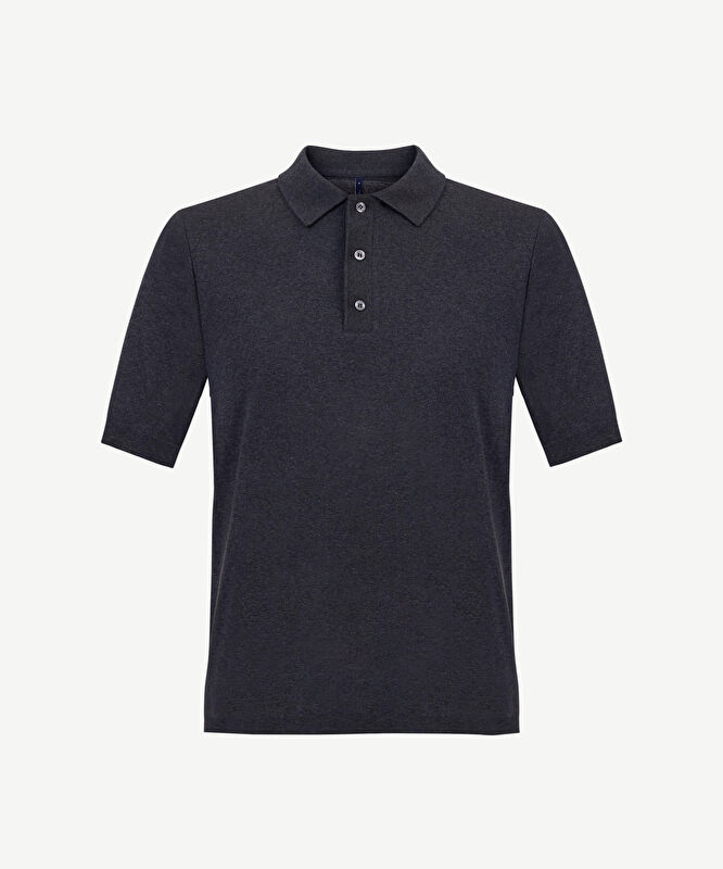 Pamuk Regular Polo Yaka Kısa Kol Kazak