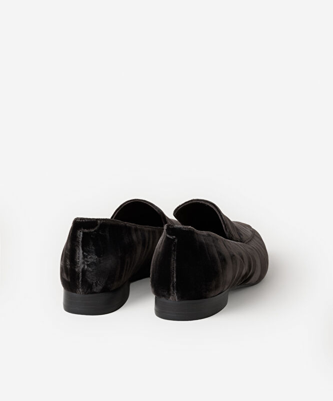 Kadife Zebra Baskılı Loafer
