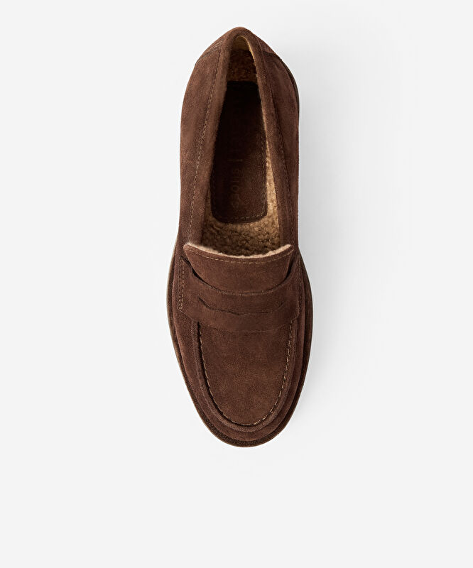 Kürklü Süet Loafer
