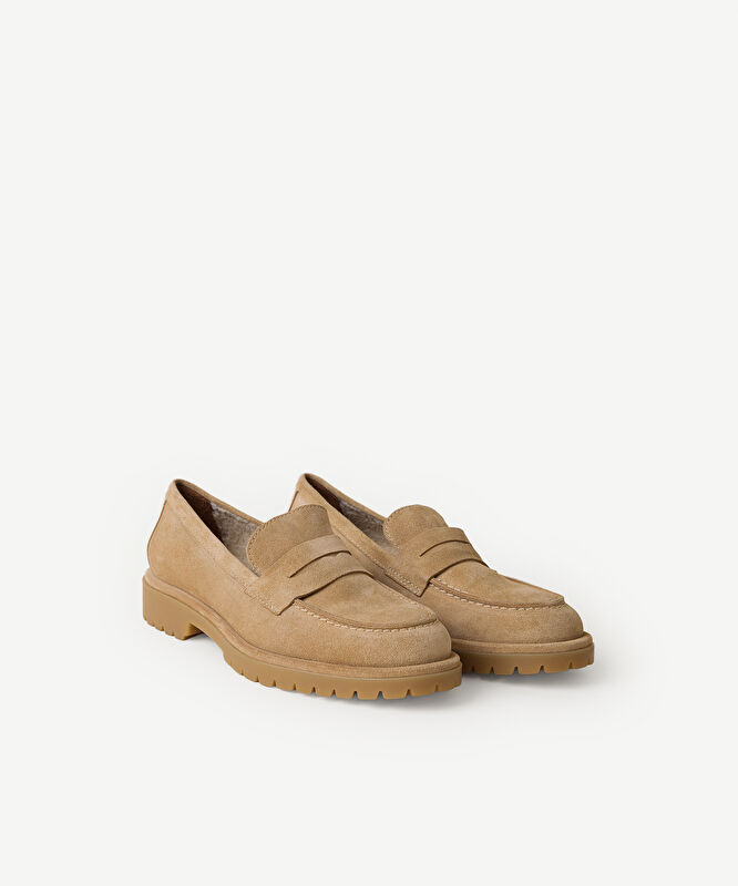 Kürklü Süet Loafer