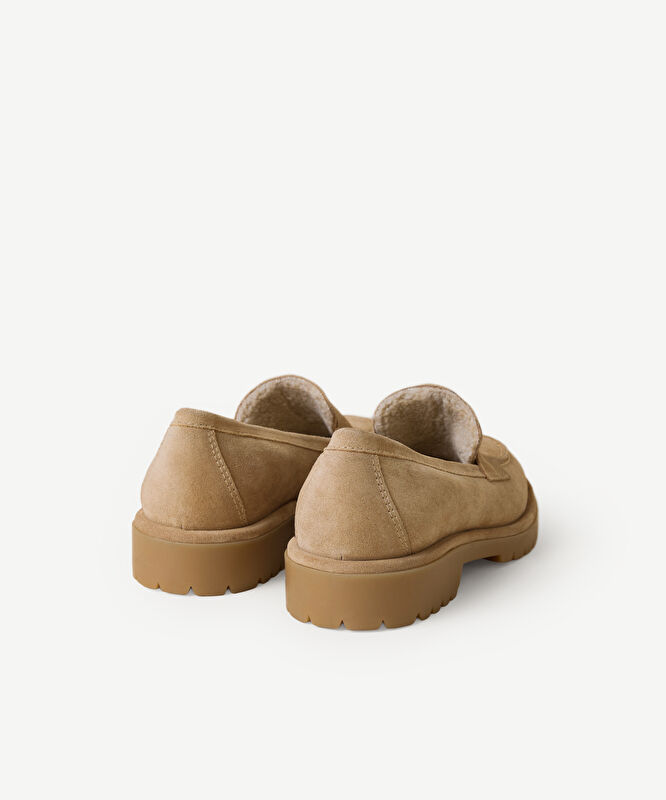 Kürklü Süet Loafer