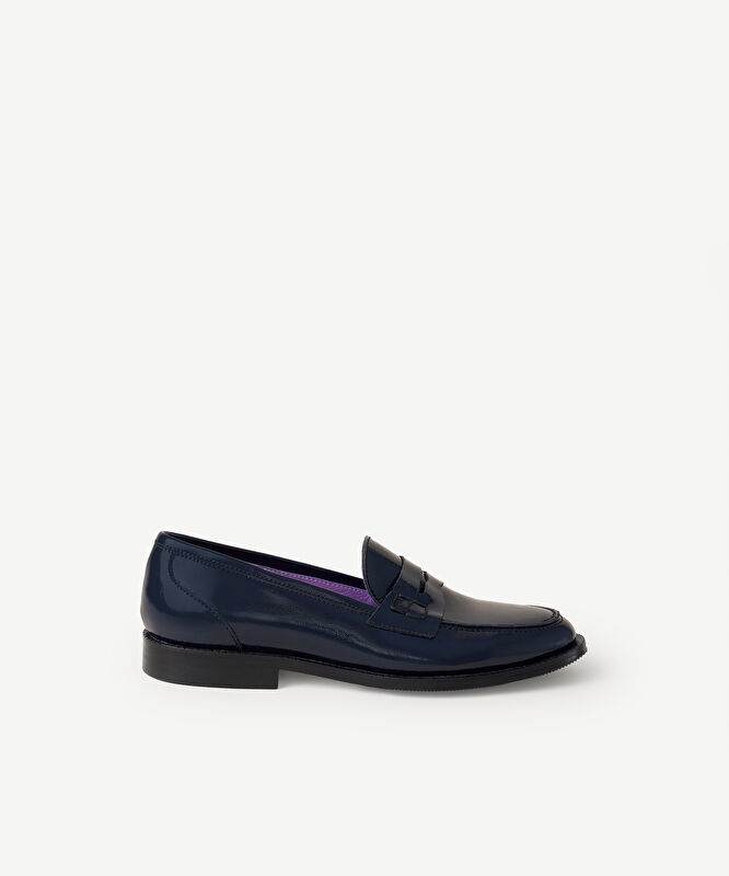 Rugan Renkli Astarlı Loafer