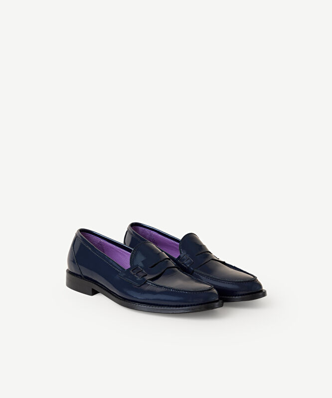 Rugan Renkli Astarlı Loafer