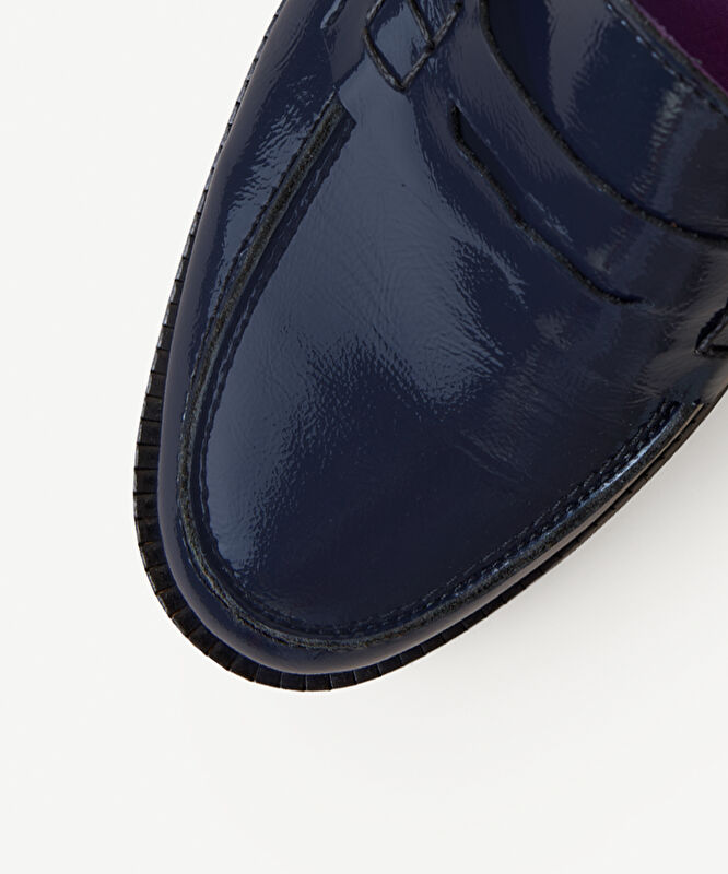 Rugan Renkli Astarlı Loafer