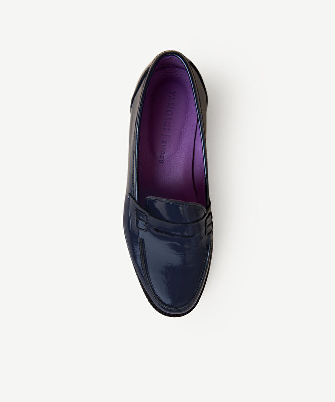 Rugan Renkli Astarlı Loafer