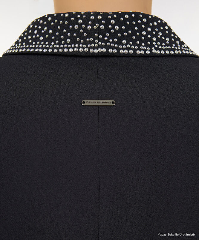 Stud Detaylı Şal Yaka Uzun Kol Ceket