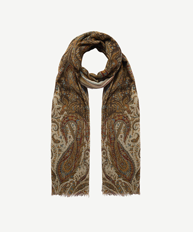 Paisley Desenli Yün Şal