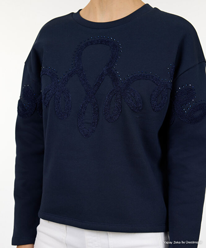 Regular Bisiklet Yaka Uzun Kol Sweatshirt