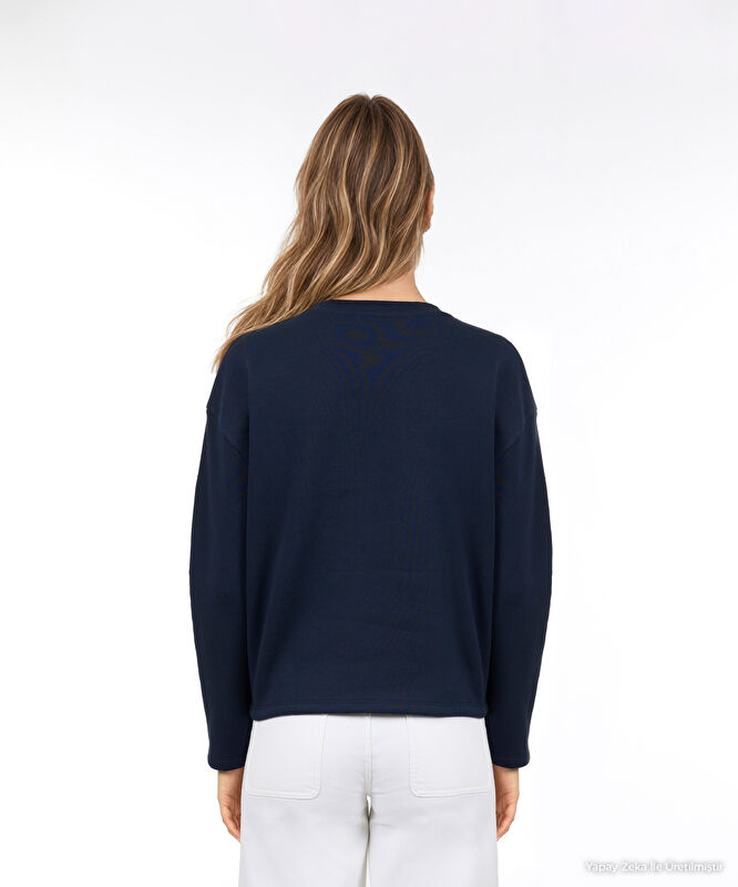 Regular Bisiklet Yaka Uzun Kol Sweatshirt