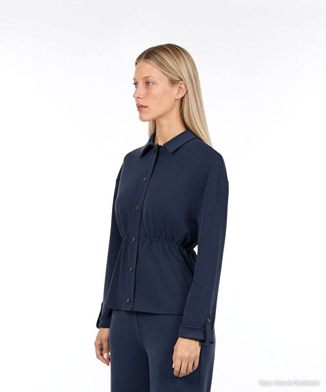 Regular Polo Yaka Uzun Kol Sweatshirt