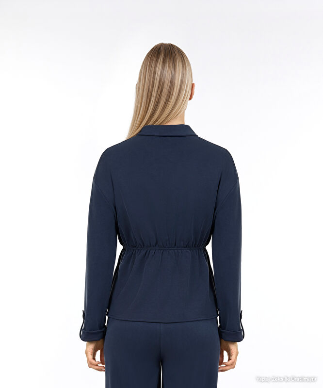 Regular Polo Yaka Uzun Kol Sweatshirt