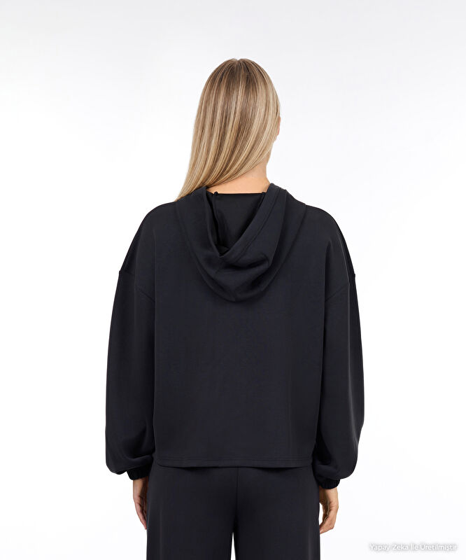 Regular Kapüşonlu Yaka Uzun Kol Sweatshirt