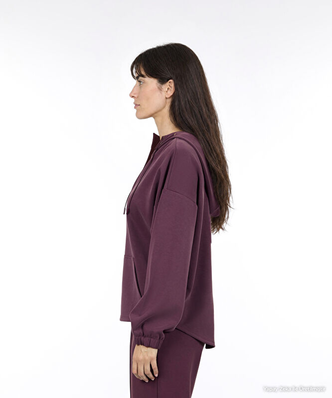 Regular Kapüşonlu Yaka Uzun Kol Sweatshirt