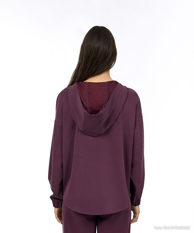 Regular Kapüşonlu Yaka Uzun Kol Sweatshirt