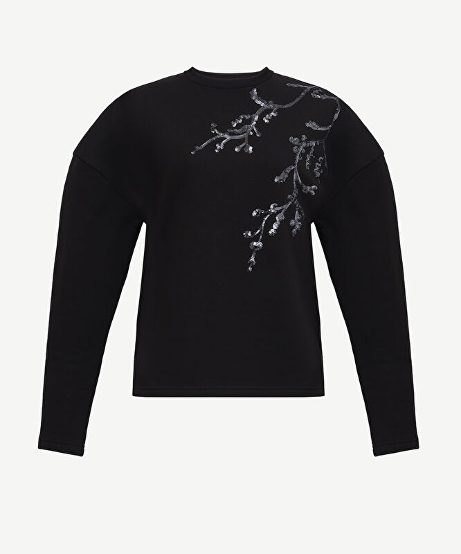 Regular Bisiklet Yaka Uzun Kol Sweatshirt
