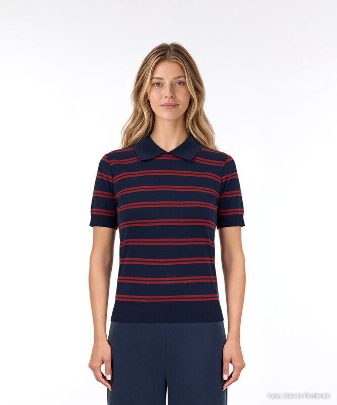 Regular Polo Yaka Kısa Kol Kazak