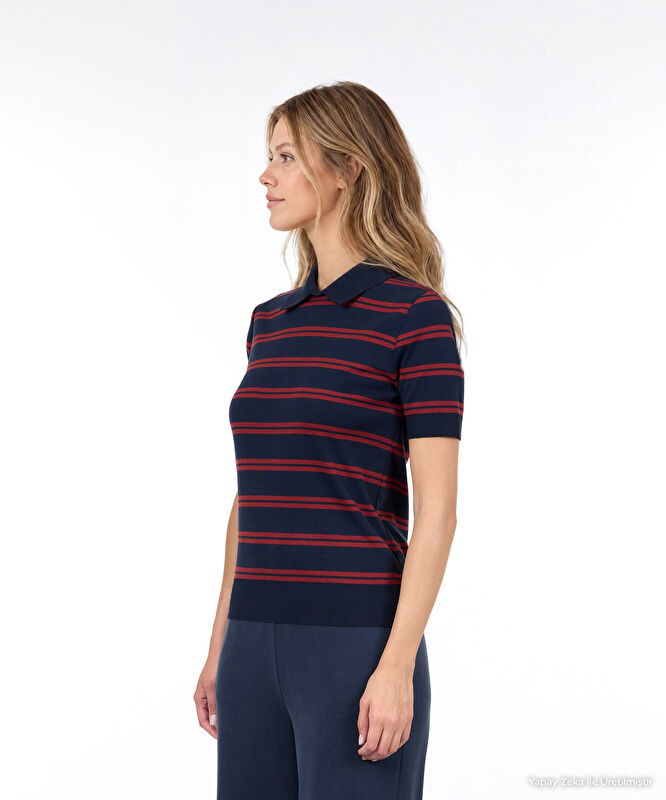 Regular Polo Yaka Kısa Kol Kazak