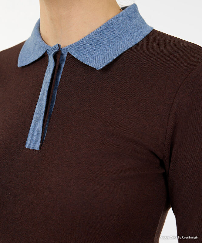Regular Polo Yaka Uzun Kol Kazak